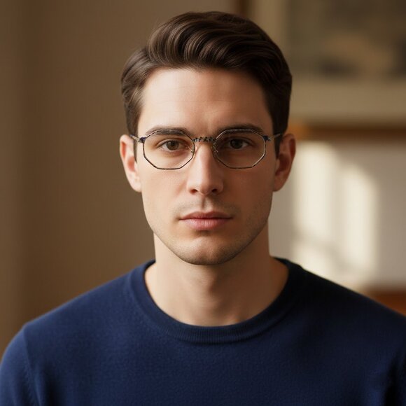 TAXI 251 Vintage UNISEX Casanova Gold Blue Optical/Prescription Eyeglasses Frame - Picture 4 of 16